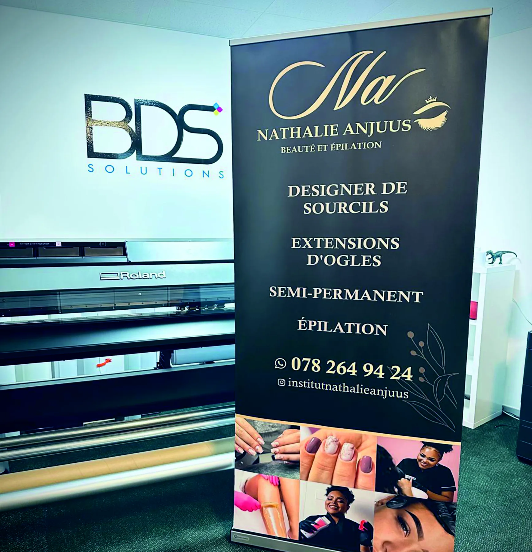 Roll-up publicitaire imprimé pour un institut