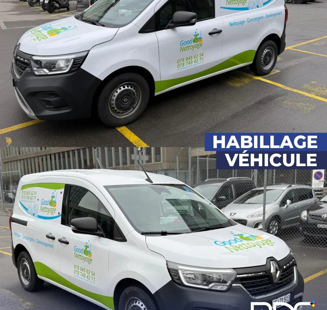 Utilitaires habillés aux couleurs d’une entreprise